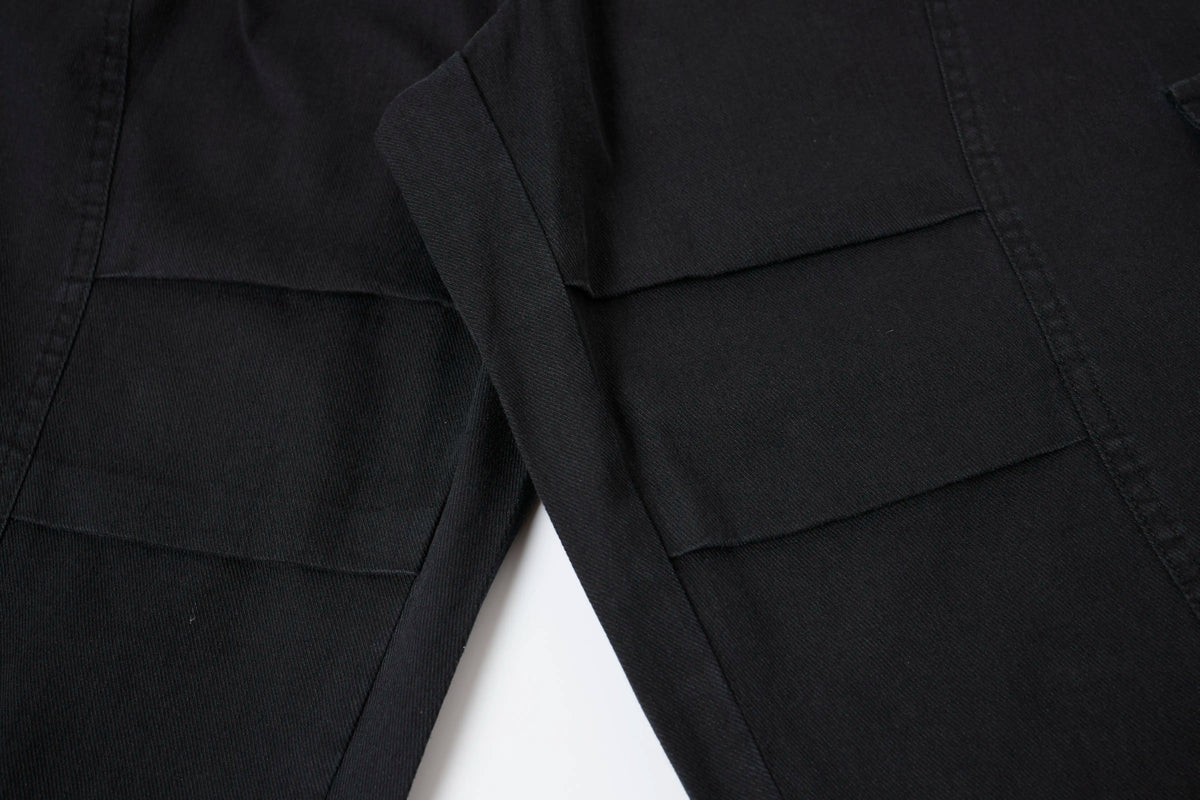 Wide-Leg Cargo Pants – Minimal Streetwear Drawstring Trousers
