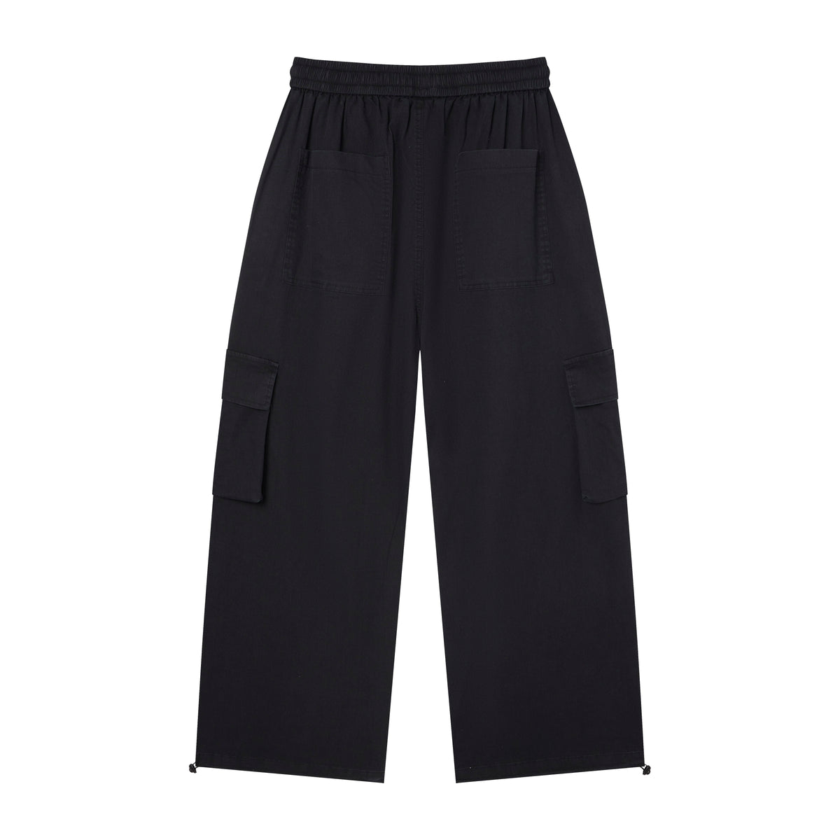 Urban Nomad Women’s Black Utility Cargo Pants – Relaxed Baggy Wide-Leg Pants with Multi-Pocket Design