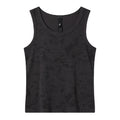 Women’s Brown Washed Ribbed Tank Top – Y2K Vintage Fitted Sleeveless Crew Neck Casual Top
