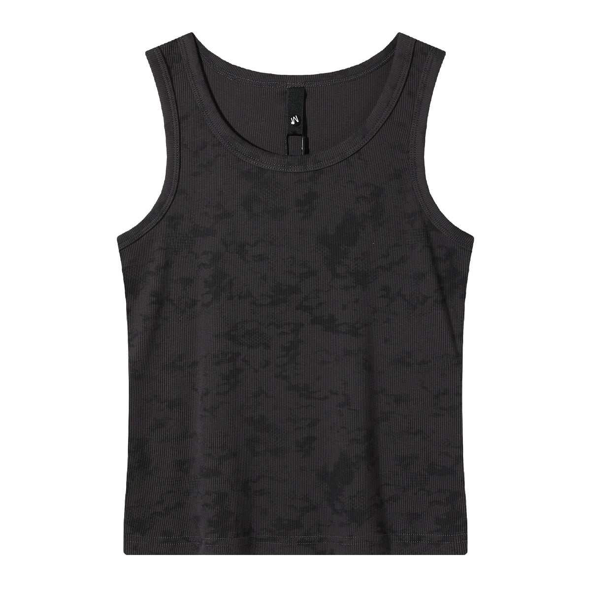Women’s Brown Washed Ribbed Tank Top – Y2K Vintage Fitted Sleeveless Crew Neck Casual Top