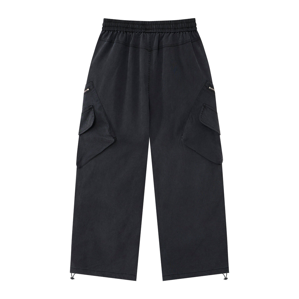After Dark Women’s Washed Black Cargo Pants – Relaxed Wide-Leg Utility Streetwear Pants with Drawstring Waist (Copy)