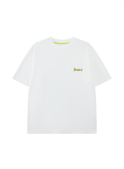 DIVINK Wingform Graphic Tee – Abstract Insect Art Oversized T-Shirt