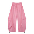 2026 New Women's Pink American‑Style Side Stripe Casual Pants, Streetwear Patchwork Draped Wide‑Leg Sweatpants