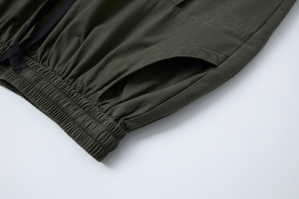 After Dark Women’s Washed Black Cargo Pants – Relaxed Wide-Leg Utility Streetwear Pants with Drawstring Waist