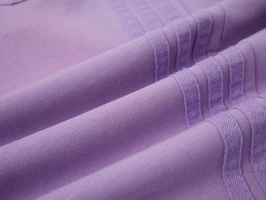 2026 New Arrival Light Purple American Side-Striped Casual Pants for Women, Trendy Brand Spliced Draping Wide‑Leg Sweatpants
